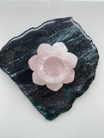 Rose Quartz Lotus Flower