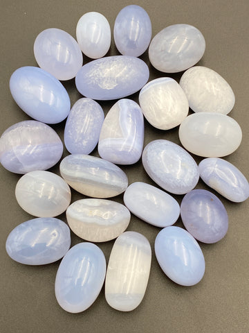 Blue Lace Agate Crystal Tumble Stone