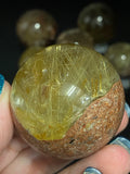 Gold Rutile Crystal Sphere