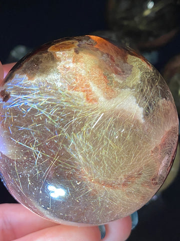 Gold Rutile Garden Quartz Crystal Sphere