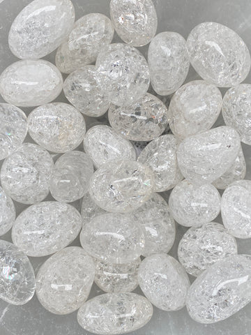 Ice Quartz Crackle Tumbled Stones