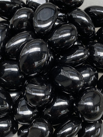 Black Quartz Tumbled Stones