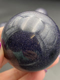 Blue Goldstone Crystal Sphere