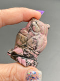 Rhodonite Crystal Owl