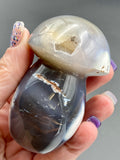 Orca Agate Crystal Mushroom