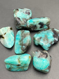 Amazonite with Smoky Quartz Tumbled Stone - Various Sizes