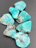 Amazonite with Smoky Quartz Tumbled Stone - Various Sizes