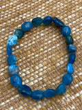 Blue Apatite Bead Bracelet