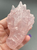 High Quality Rose Quartz Crystal Dragon Head