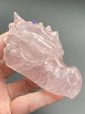 High Quality Rose Quartz Crystal Dragon Head