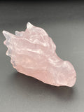 High Quality Rose Quartz Crystal Dragon Head