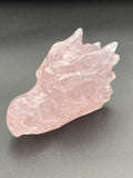 High Quality Rose Quartz Crystal Dragon Head