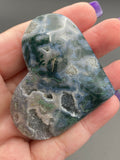 Moss Agate Druzy Hearts - Various Choices