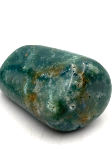 Moss Agate Large Tumble Palm Stone