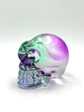 Colourful Aura Glass Skull