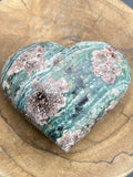 Green Russian Flower Agate Hearts - Various Choices