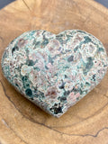 Green Russian Flower Agate Hearts - Various Choices