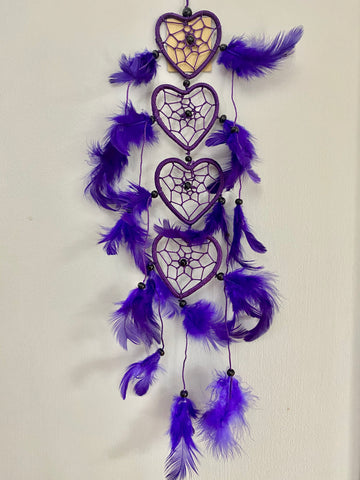 Dreamcatcher - Purple Hearts 6cm