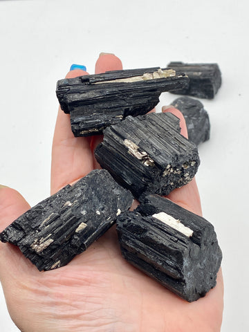 Black Tourmaline Raw Crystal Specimens