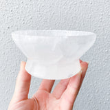 Selenite Pedestal Crystal Charging Cleansing Bowl