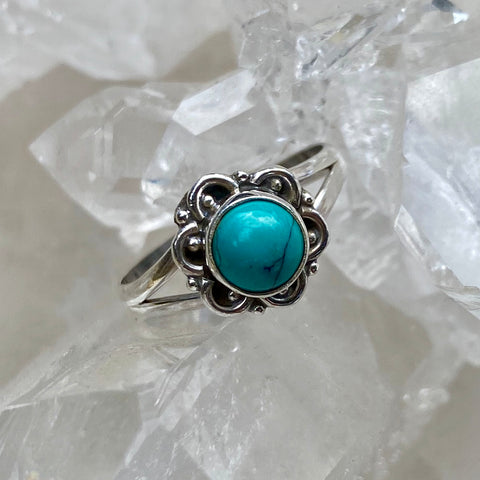 Turquoise Ring - 925 Sterling Silver