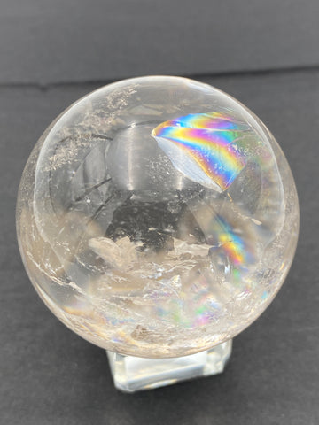 Clear Quartz Sphere with Rainbow