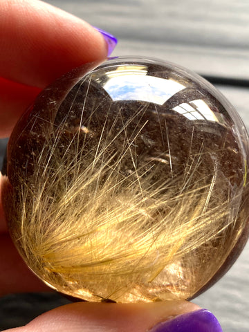 Gold Rutile Sphere