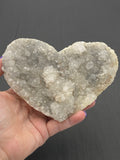 Agate Geode Cluster Heart