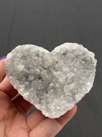 Agate Geode Cluster Heart