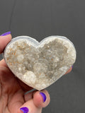 Agate Geode Cluster Heart