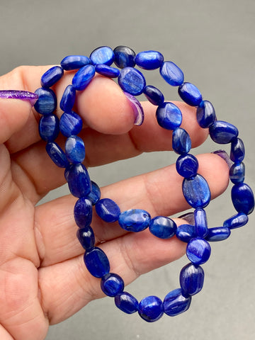 Blue Kyanite Bead Bracelet