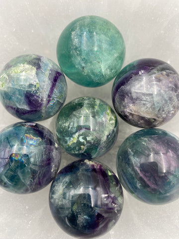 Rainbow Fluorite Sphere