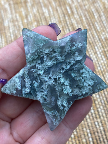 Moss Agate Stars - Various Choices