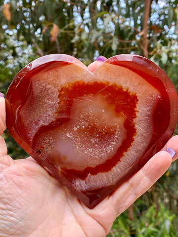 Druzy Carnelian Crystal Heart