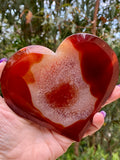 Druzy Carnelian Crystal Heart