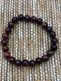 Red Tigers Eye Crystal Bead Bracelet