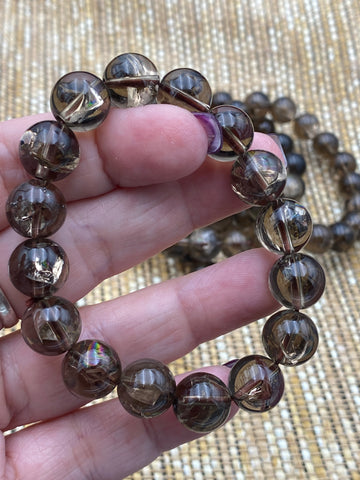 Smoky Quartz Bead Bracelet