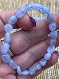 Blue Lace Agate Bead Bracelet