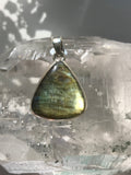 Labradorite Pendant - 925 Sterling Silver - Handmade