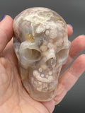 Flower Agate Skull