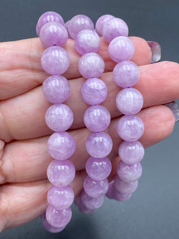 Kunzite Crystal Bead Bracelet