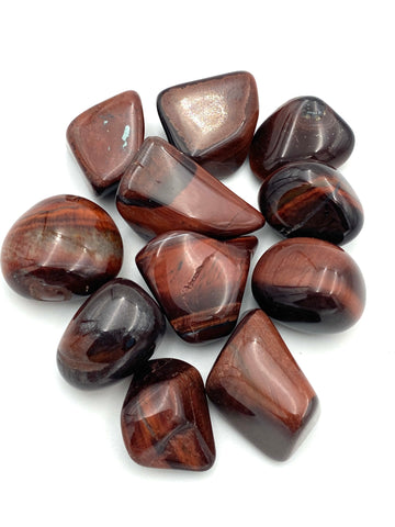 Red Tigers Eye Tumbled Stones