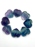 Rainbow Fluorite Heart