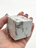 Howlite Standing Cube