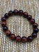 Red Tiger Eye Crystal Bead Bracelet
