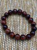 Red Tiger Eye Crystal Bead Bracelet