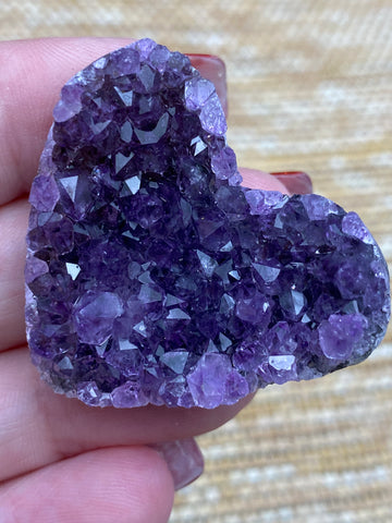 Amethyst Geode Cluster Hearts - Various Options