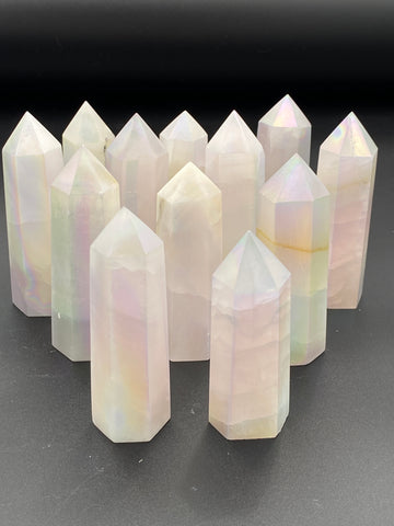 Pink Calcite Aura Points