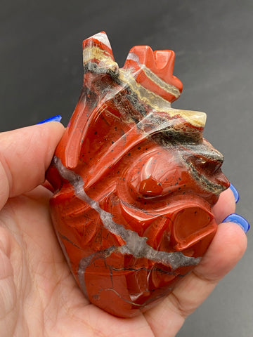 Brecciated Red Jasper Anatomical Crystal Heart