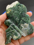 Moss Agate Crystal Druzy Fairy